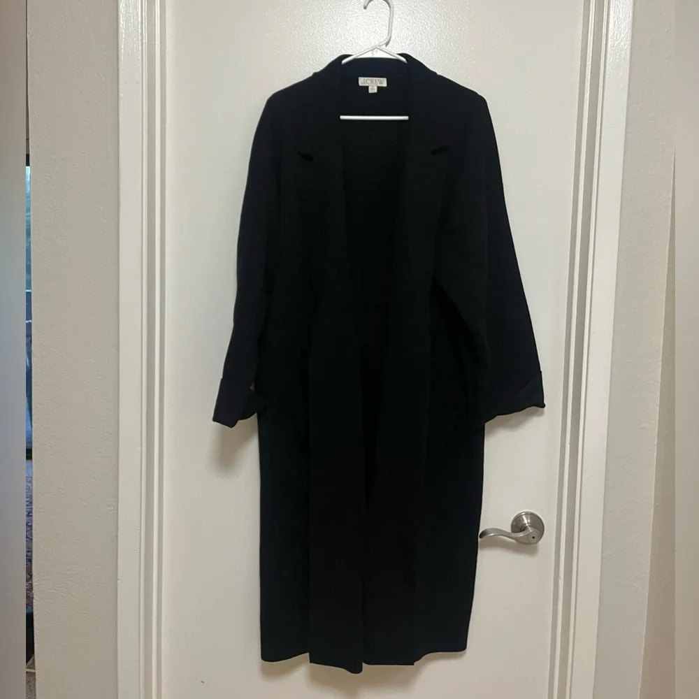 Jcrew Ella open-front long sweater-blazer in Black - Picture 5 of 9